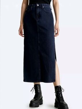 Calvin Klein denim maxi skirt